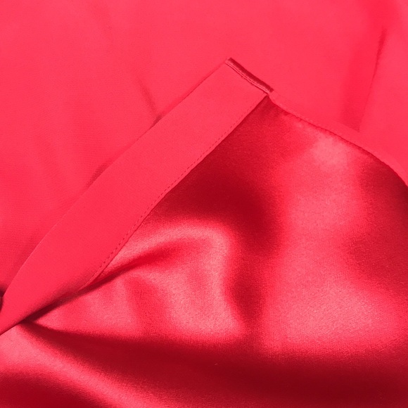 Lafayette 148 New York Red Silk Button Blouse - Picture 9 of 12